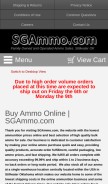 How sgammo.com looks like on a mobile device such as an iPhone.
