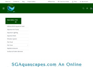 How sgaquascapes.com looks like on a tablet such as an iPad.