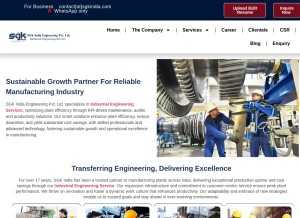 How sgkindia.com looks like on a tablet such as an iPad.