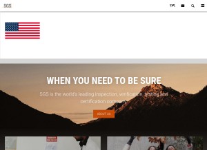 How sgs.com looks like on a tablet such as an iPad.