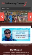How sgswimmingclasses.com looks like on a mobile device such as an iPhone.