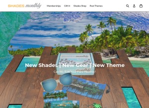 How shadesmonthly.com looks like on a tablet such as an iPad.