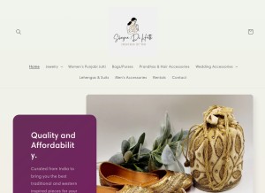 How shagnadihatti.ca looks like on a tablet such as an iPad.