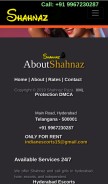 How shahnazraza.com looks like on a mobile device such as an iPhone.