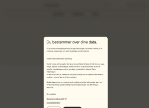 How shake-it.dk looks like on a tablet such as an iPad.