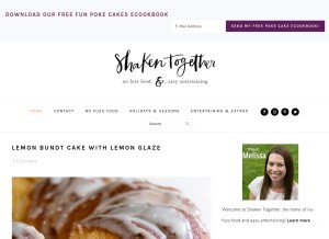 How shakentogetherlife.com looks like on a tablet such as an iPad.
