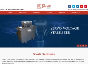 How shaktiecorp.com looks like on a tablet such as an iPad.