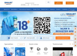 How shalby.org looks like on a tablet such as an iPad.