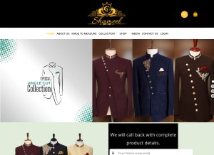 How shameelkhan.com looks like on a tablet such as an iPad.