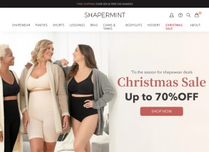 How shapermint.com looks like on a tablet such as an iPad.