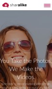 How sharalike.com looks like on a mobile device such as an iPhone.