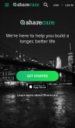 How sharecare.com looks like on a mobile device such as an iPhone.