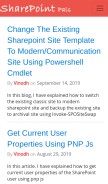 How sharepointpals.com looks like on a mobile device such as an iPhone.