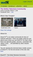 How sharetv.com looks like on a mobile device such as an iPhone.