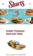 How sharis.com looks like on a mobile device such as an iPhone.
