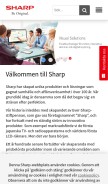 How sharp.se looks like on a mobile device such as an iPhone.