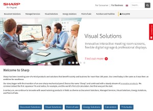 How sharpbusiness.com looks like on a tablet such as an iPad.