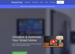 How sharptools.io looks like on a tablet such as an iPad.