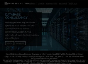 How shatteredsilicon.net looks like on a tablet such as an iPad.