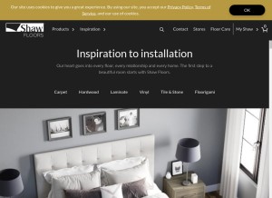 How shawfloors.com looks like on a tablet such as an iPad.