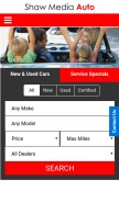 How shawmediaauto.com looks like on a mobile device such as an iPhone.