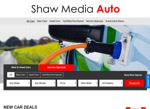 How shawmediaauto.com looks like on a tablet such as an iPad.