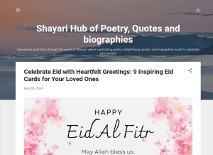 How shayariquotationhub.blogspot.com looks like on a tablet such as an iPad.