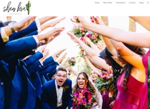 How sheabrie.com looks like on a tablet such as an iPad.