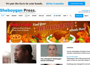 How sheboyganpress.com looks like on a tablet such as an iPad.