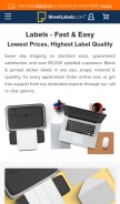 How sheetlabels.com looks like on a mobile device such as an iPhone.