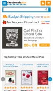 How sheetmusicplus.com looks like on a mobile device such as an iPhone.