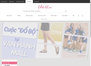 How sheis.vn looks like on a tablet such as an iPad.