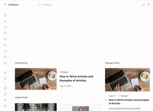 How shelbyies.com looks like on a tablet such as an iPad.