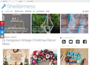 How shelterness.com looks like on a tablet such as an iPad.