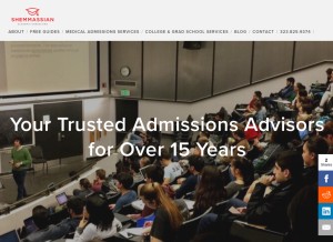 How shemmassianconsulting.com looks like on a tablet such as an iPad.