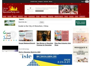 How shenzhenparty.com looks like on a tablet such as an iPad.
