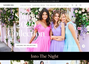 How sherrihill.com looks like on a tablet such as an iPad.
