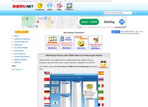 How sherv.net looks like on a tablet such as an iPad.