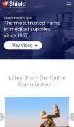 How shieldhealthcare.com looks like on a mobile device such as an iPhone.