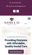 How shieldmedicalcenter.ae looks like on a mobile device such as an iPhone.