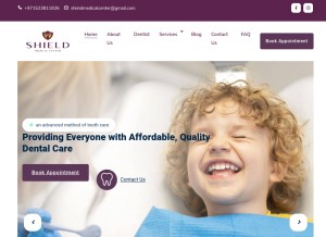 How shieldmedicalcenter.ae looks like on a tablet such as an iPad.