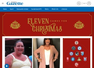 How shieldsgazette.com looks like on a tablet such as an iPad.