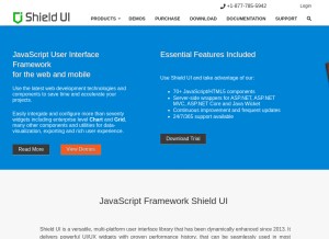How shieldui.com looks like on a tablet such as an iPad.