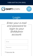 How shiftadmin.com looks like on a mobile device such as an iPhone.