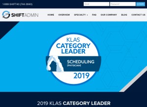 How shiftadmin.com looks like on a tablet such as an iPad.