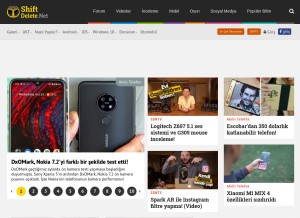 How shiftdelete.net looks like on a tablet such as an iPad.