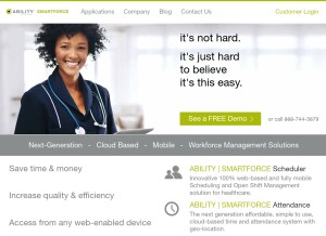 How shifthound.com looks like on a tablet such as an iPad.