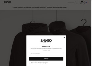 How shinzo.paris looks like on a tablet such as an iPad.