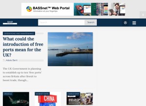 How ship-technology.com looks like on a tablet such as an iPad.