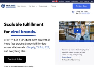 How shiphype.com looks like on a tablet such as an iPad.